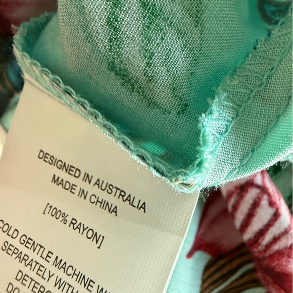 Label OF Love Anthropologie Green Tiered Maxi Dress with Flutter Sleeves medium - Picture 9 of 12